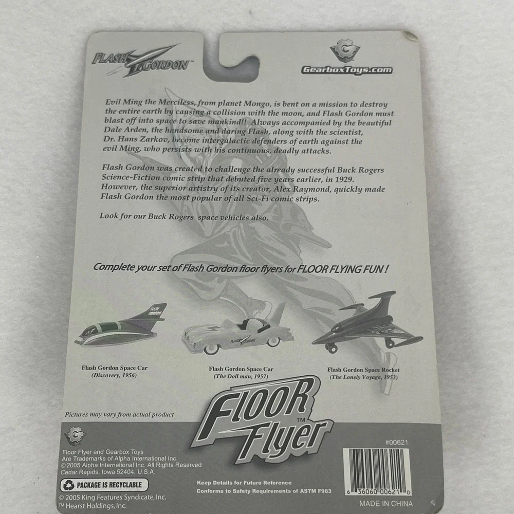 Gearbox Flash Gordon Floor Flyer Space Car The Doll Man 1957 Die-Cast Metal Toy